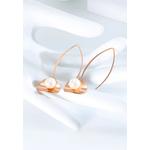 Серьги-крючки Earthy Pearl Core в розовом золоте 4