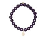 Браслет Hamsa из желтого золота с аметистом 1