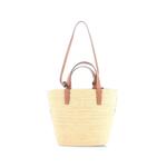 Classic Panier Raffia and Leather Teen tote bag 2