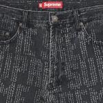 Джинсы Supreme Needle Punch Regular Jean 'Мытый Черный' 3