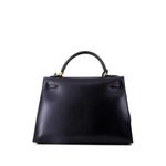 Сумка-сэтчел Kelly Kelly Handbag Black Box Calf with Gold Hardware 32 2