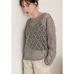 Свободный вязаный топ с вырезами [AB19630] 3