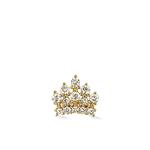 Серьга-гвоздик Royal Crown из желтого золота с бриллиантами 1