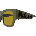 Солнцезащитные очки Alexander McQueen Square 'Green/Yellow' 3