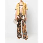 Укороченный топ с эффектом металлик и принтом 2