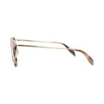 Очки Alexander McQueen Square-Frame Acetate Optical Frames «Pink Gold Transparent» 3