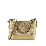 Маленькая сумка-хобо Gabrielle Metallic Quilted Aged Calfskin 1