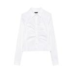 Топ Balenciaga Рубашка с драпировкой 'Белый' 1