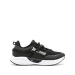 logo-print panelled sneakers 1