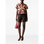 Укороченная рубашка с цветочным принтом 2