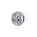 Цельный подвес 925 стерлингового серебра Infinity CZ 4