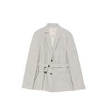 belted single-breasted jacket 1