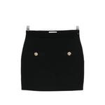 button-embellished knitted mini skirt 1