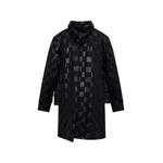 checkerboard-pattern layered-effect hoodie 2