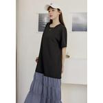 Платье-трапеция Comfortable Air Cotton с patchwork и драпировкой [DA10423] 2