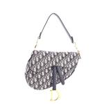 Сумка на плечо Saddle Handbag Oblique из канваса среднего размера 1
