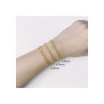 916/22K Золотой полый машинный браслет-цепь T020 (3.60 мм) 3