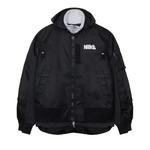 Бомберы Nike x Sacai Layered Bomber Jacket 'Black' 1