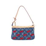 Сумка на плечо Chain Pochette Accessoires NM Limited Edition Monogram Cerises Denim из коллаборации с Takashi Murakami 2