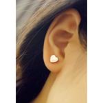 Серьги-гвоздики Valentina Love Heart из розового золота 2
