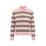 Angels Patch striped long-sleeve polo shirt 1