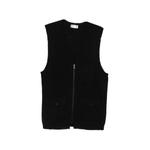 ribbed-knit zip-up gilet 1
