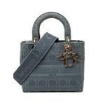 2020 Medium Embroidered Canvas Cannage Lady D Lite satchel 1