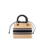 Сумка-тоут Lady Dior Bag Wicker and Oblique Canvas Medium 2