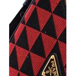 Symbole Triangle Bag Leather and Jacquard Mini shoulder bag 6