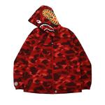 Молнии BAPE Color Camo Shark Hoodie Jacket 'Red' 2
