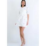 Мини-платье с детским воротником и вышивкой 5