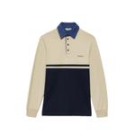 denim-collar colour-block polo shirt 2