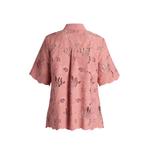 floral-cutwork short-sleeve shirt 2