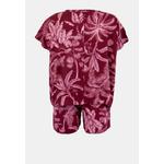 Пижамный набор большого размера Pink Palm Pattern с рукавами летучая мышь Tbbss26Ai00045 6