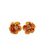Серьги-гвоздики Magma Rose из желтого золота 1