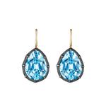 Серьги Collet из серебра и золота с топазами 1
