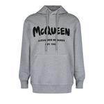 Худи Alexander McQueen Graffiti Logo Hooded Sweatshirt 'Grey Black' 1