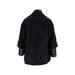 layered toggle-fastening coat 2