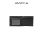 RFID Короткий кошелек без отверстий из натуральной кожи черный 4