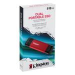 Kingston Dual USB-A/C внешний SSD - 1 ТБ 4