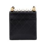Chic Pearls Flap Clutch with Chain Quilted Goatskin Mini crossbody bag 2