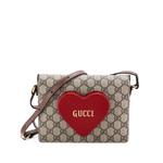 Logo Heart GG Coated Canvas crossbody bag 1