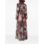 abstract-print tie-fastening maxi beach cover-up 2
