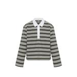 Полосатая рубашка поло с длинными рукавами 1