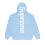 Худи Supreme Satin Appliqué Hooded Sweatshirt «Light Blue» 2