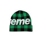 Бини Supreme Big Logo Beanie 'Green Plaid' 2