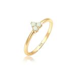 Кольцо White Opal Cluster – серебро с позолотой 1