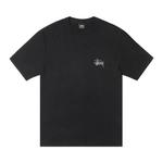 Футболки с коротким рукавом Stussy Basic Tee Pigment Dyed 'Black/White' 1