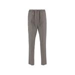 houndstooth-pattern drawstring tailored trousers 1