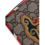 Courrier Pouch GG Coated Canvas with Applique clutch bag 6